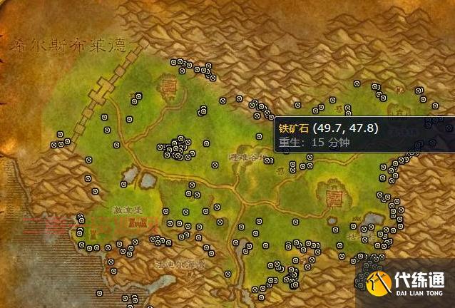 全面解析魔兽世界矿点分布图及最佳采矿地点