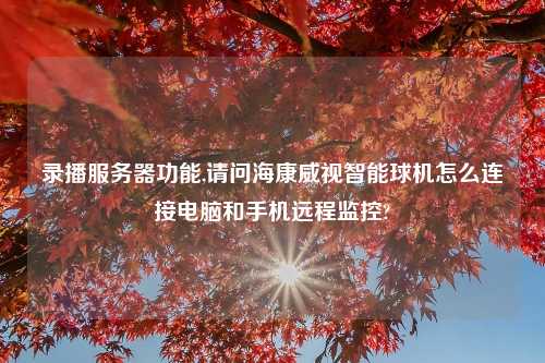 录播服务器功能,请问海康威视智能球机怎么连接电脑和手机远程监控?