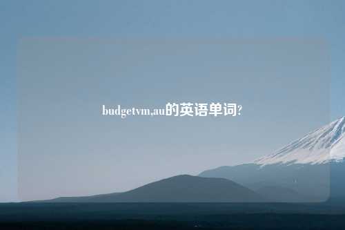 budgetvm,au的英语单词?