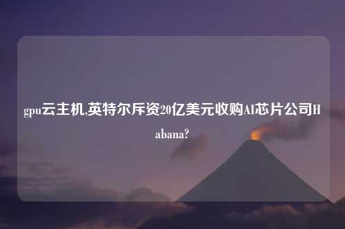 gpu云主机,英特尔斥资20亿美元收购AI芯片公司Habana?