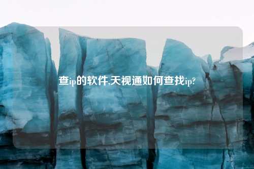 查ip的软件,天视通如何查找ip?