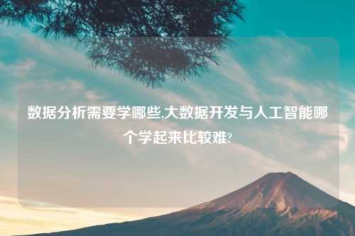 数据分析需要学哪些,大数据开发与人工智能哪个学起来比较难?