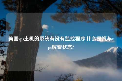 美国vps主机的系统有没有监控程序,什么是汽车vps解警状态?
