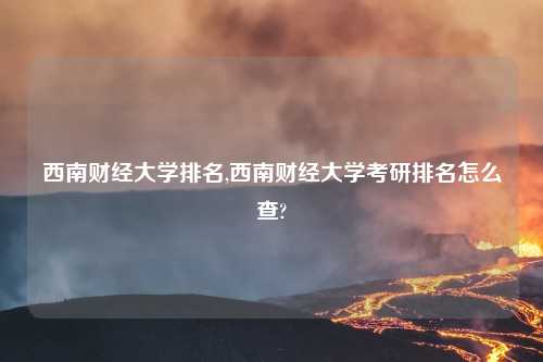 西南财经大学排名,西南财经大学考研排名怎么查?