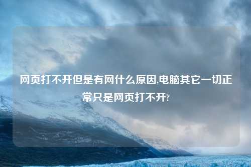 网页打不开但是有网什么原因,电脑其它一切正常只是网页打不开?