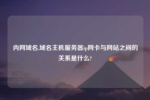 内网域名,域名主机服务器ip网卡与网站之间的关系是什么?