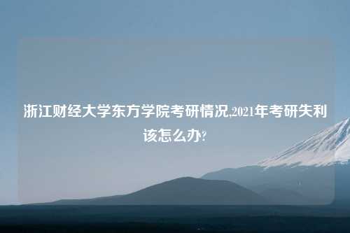 浙江财经大学东方学院考研情况,2021年考研失利该怎么办?