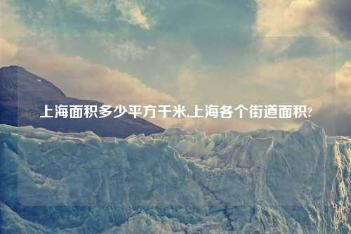 上海面积多少平方千米,上海各个街道面积?