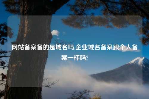 网站备案备的是域名吗,企业域名备案跟个人备案一样吗?