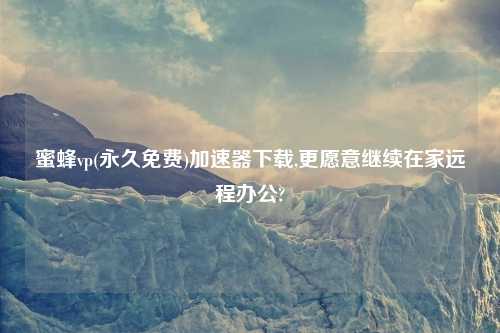 蜜蜂vp(永久免费)加速器下载,更愿意继续在家远程办公?