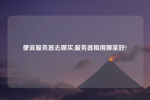 便宜服务器去哪买,服务器租用哪家好?
