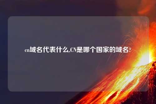 cn域名代表什么,CN是哪个国家的域名?
