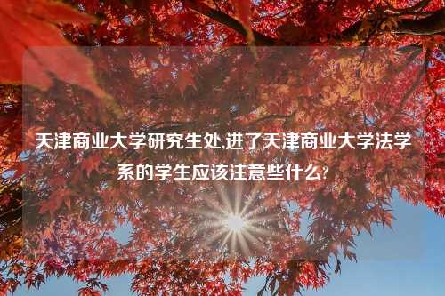 天津商业大学研究生处,进了天津商业大学法学系的学生应该注意些什么?