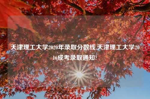 天津理工大学2020年录取分数线,天津理工大学2016成考录取通知?