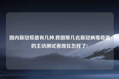 国内新冠疫苗有几种,我国那几名新冠病毒疫苗的主动测试者现在怎样了?
