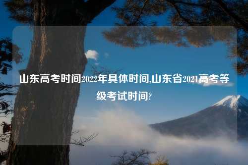山东高考时间2022年具体时间,山东省2021高考等级考试时间?