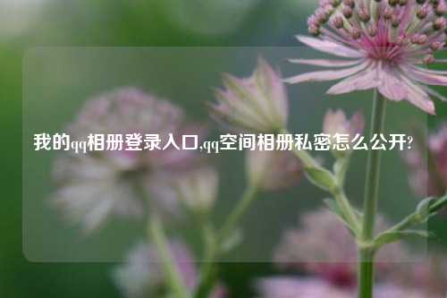 我的qq相册登录入口,qq空间相册私密怎么公开?