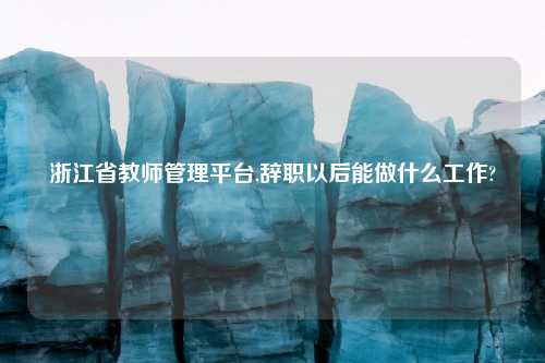浙江省教师管理平台,辞职以后能做什么工作?