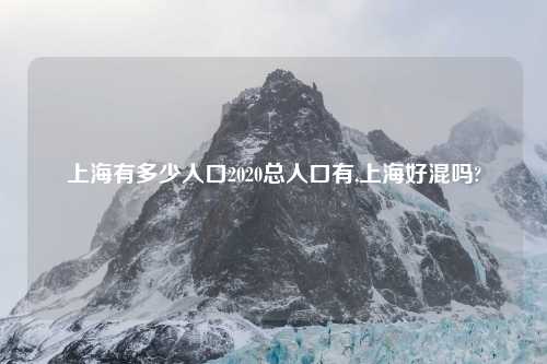 上海有多少人口2020总人口有,上海好混吗?