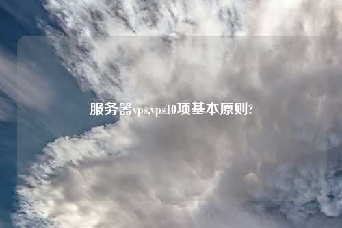 服务器vps,vps10项基本原则?