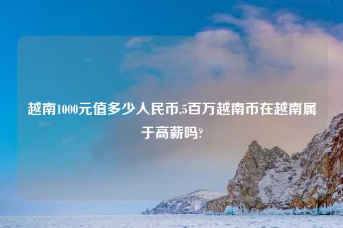 越南1000元值多少人民币,5百万越南币在越南属于高薪吗?