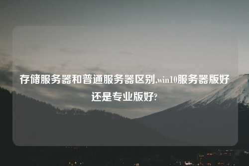 存储服务器和普通服务器区别,win10服务器版好还是专业版好?
