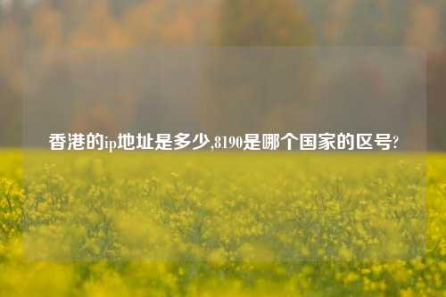香港的ip地址是多少,8190是哪个国家的区号?