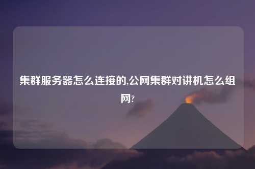 集群服务器怎么连接的,公网集群对讲机怎么组网?