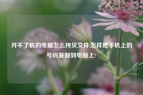 开不了机的电脑怎么拷贝文件,怎样把手机上的号码复制到电脑上?