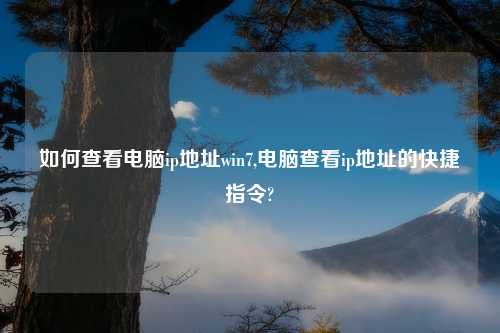 如何查看电脑ip地址win7,电脑查看ip地址的快捷指令?