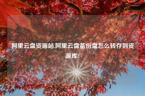阿里云盘资源站,阿里云盘备份盘怎么转存到资源库?