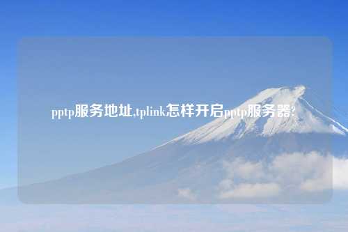 pptp服务地址,tplink怎样开启pptp服务器?