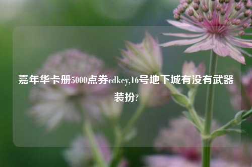 嘉年华卡册5000点券cdkey,16号地下城有没有武器装扮?