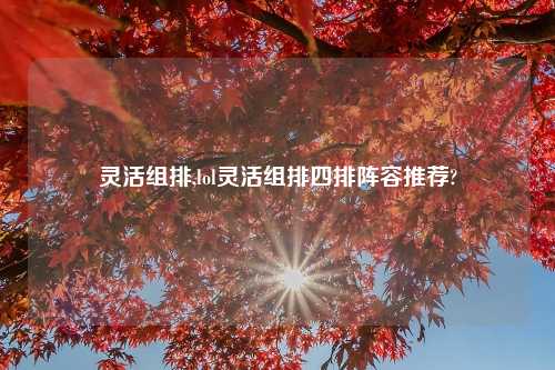 灵活组排,lol灵活组排四排阵容推荐?