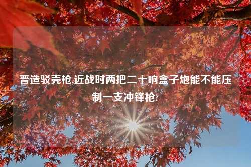 晋造驳壳枪,近战时两把二十响盒子炮能不能压制一支冲锋枪?