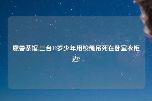 魔兽茶馆,三台12岁少年用绞绳吊死在卧室衣柜边?