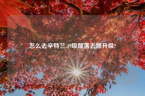 怎么去辛特兰,49级部落去哪升级?