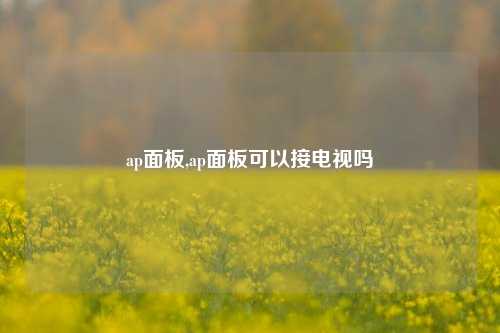ap面板,ap面板可以接电视吗