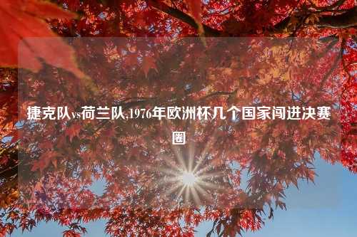 捷克队vs荷兰队,1976年欧洲杯几个国家闯进决赛圈