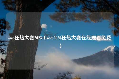 wwe狂热大赛2023（wwe2020狂热大赛在线观看免费）