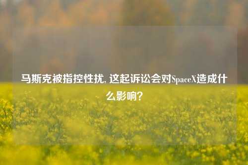 马斯克被指控性扰, 这起诉讼会对SpaceX造成什么影响？