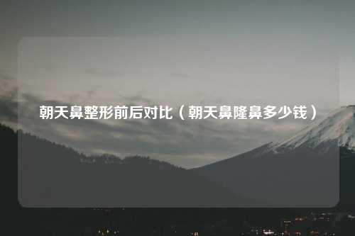 朝天鼻整形前后对比（朝天鼻隆鼻多少钱）