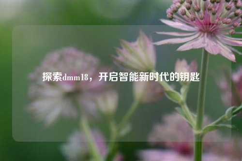 探索dmm18，开启智能新时代的钥匙