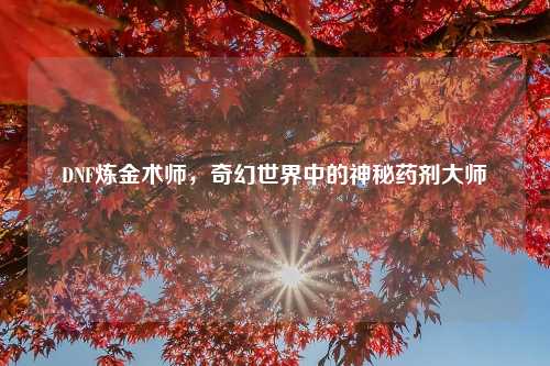 DNF炼金术师，奇幻世界中的神秘药剂大师